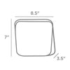 Stasher reusable stand-up mid bag size diagram 7"x8.5"x3.5"