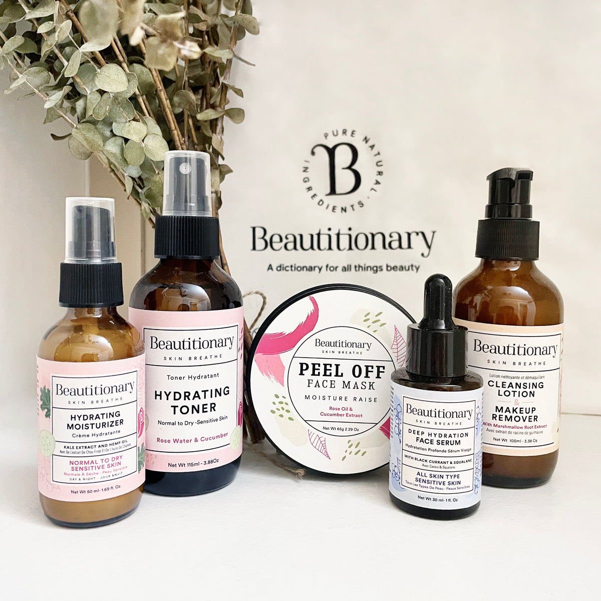 Natural Skincare Routine Set- Dry Sensitive Skin | Beautitionary– Eco Beige