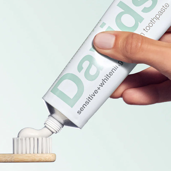 David's Peppermint premium natural toothpaste is made using the highest quality natural ingredients to safely &amp; effectively whiten teeth, fight plaque, and freshen breath.

Davids has now incorporated hydroxyapatite, a calcium-based mineral that makes up 97% of your enamel, 80% of your dentin, and 70% of your bones. The Sensitive+Whitening Toothpaste that has created a revolutionary advancement for those who suffer from sensitive teeth.