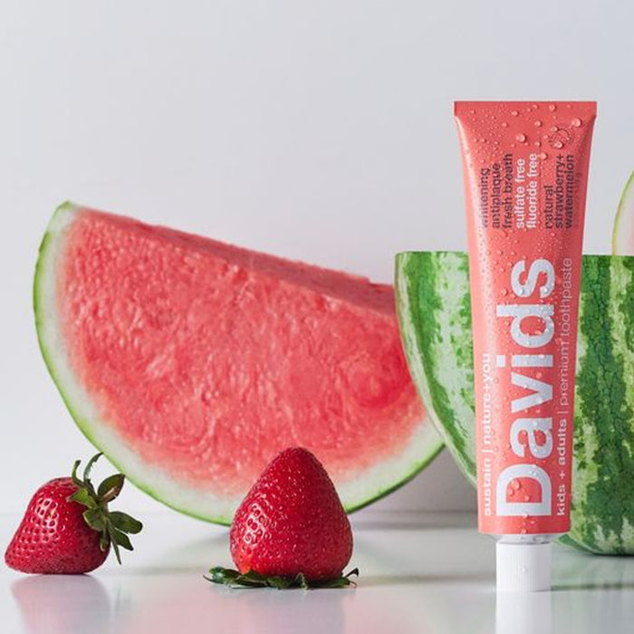Davids Kids+Adults Premium Natural Toothpaste - Watermelon Strawberry