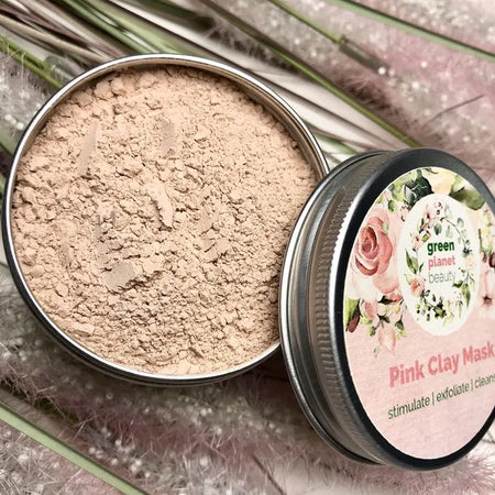 Pink Clay Mask cleanses, clears congested pores, detoxes the skin and removes dead skin cells to revitalize and reveal infinitely better skin texture. This pink clay mask won’t strip the skin of it’s natural oils. Instead, it provides a dose of natural minerals that go to work to replenish the skin and ensure it retains moisture.