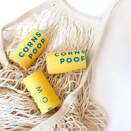 eco-friendly, biodegradable and compostable dog poop bags! The mini cornstarch poop bags have been designed to offer a more sustainable and eco-friendly alternative to conventional plastic pet waste bags.