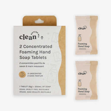 This concentrated hand soap tablet eliminates the need to buy another plastic bottle! The tablet is formulated with eco-friendly, vegan, and biodegradable ingredients which puts no harm to our planet and health! It will leave your hand with unscented smell.