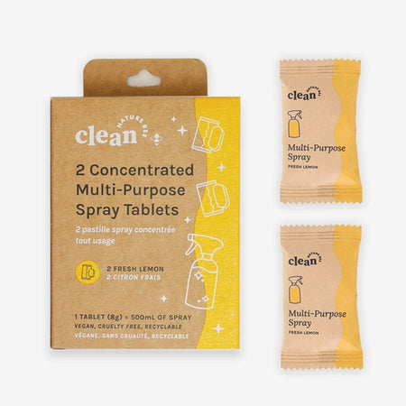 Keep your surfaces squeaky-clean the eco-friendly way with these dissolvable cleaning tablets! Not only does it leave your area with fresh lemon scent, it also helps eliminates the need to buy another plastic bottle cleaner! The tablet is formulated with eco-friendly, vegan, and biodegradable ingredients which puts no harm to our planet and health!