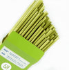 EQUO grass drinking straws in green box. Made with Grass, 100% natural and compostable.