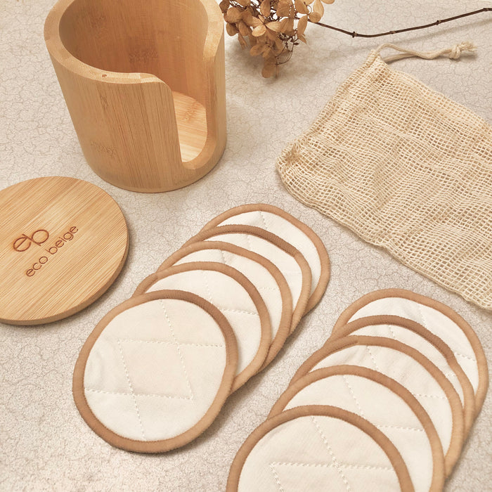 Reusable Facial Rounds With Bamboo Case Eco Beige reusable-facial-rounds-with-bamboo-case-eco-beige