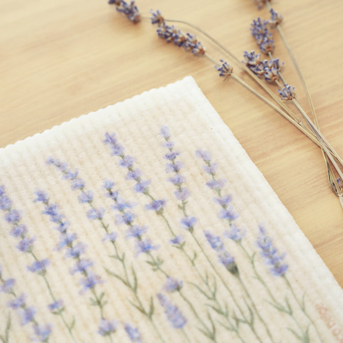 This beautiful Lavender Sponge Cloth is a great addition to a more sustainable home. Sponge cloth is one of the most incredible and eco-friendly house cleaning tool. It replaces up to 17 paper towel rolls, preventing lots of single-use waste in the household. The cloth is also super absorbent, great for picking up liquid spill. It is machine washable and dries super quickly leaving no odor behind! Remember, it is also fully compost when it's time to replace one!