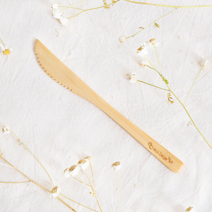 Eco Beige natural bamboo knife utensil.