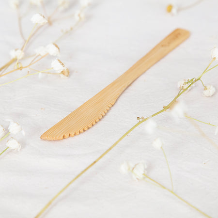 Eco Beige natural bamboo knife utensil.
