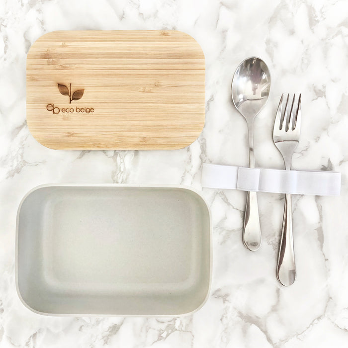 Natural Bamboo Lunch Box- Eco Beige