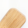 Detail view of Eco Beige bamboo lunch box lid with silicone insert for leak proof design.