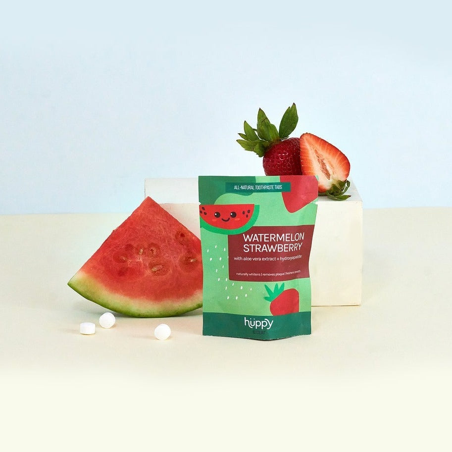 Natural Toothpaste Tablets Refill- Watermelon Strawberry– Eco Beige