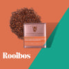 Rooibos Tea in rose gold air sealed tin can.